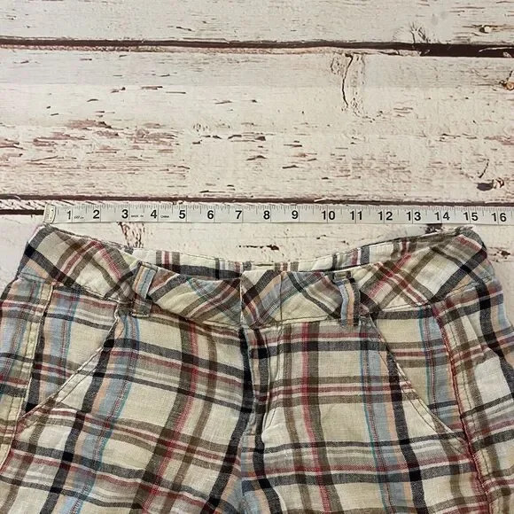 Free People Shorts‎ Womens Size 6 Morning Rain Hippie Boho 100% Linen - Picture 6 of 7